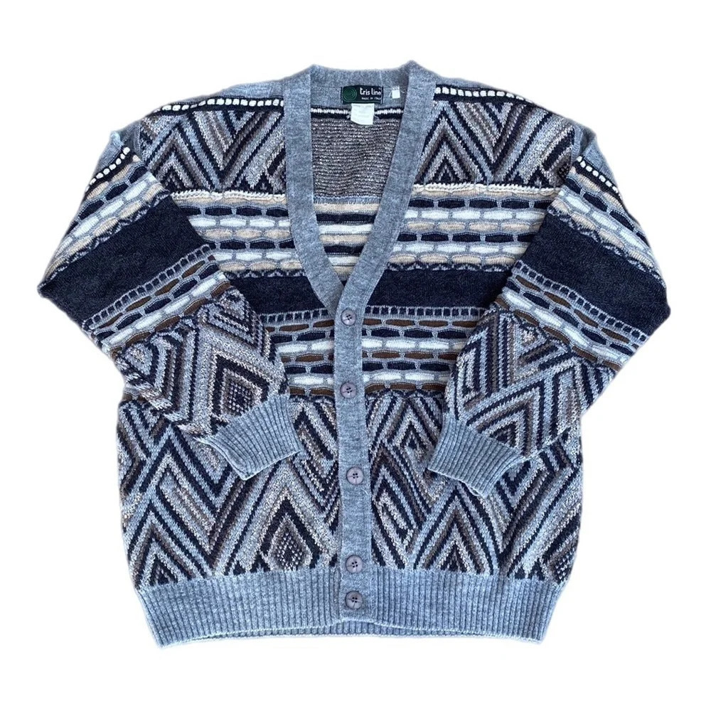 Vintage Tris Line made in Italy cardigan size medium Coogie inspired